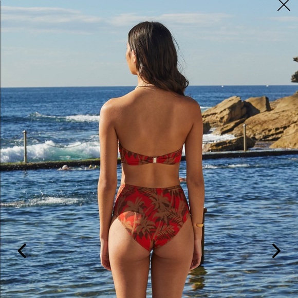 Bec and bridge golden palms bandeau bikini top - Picture 3 of 8